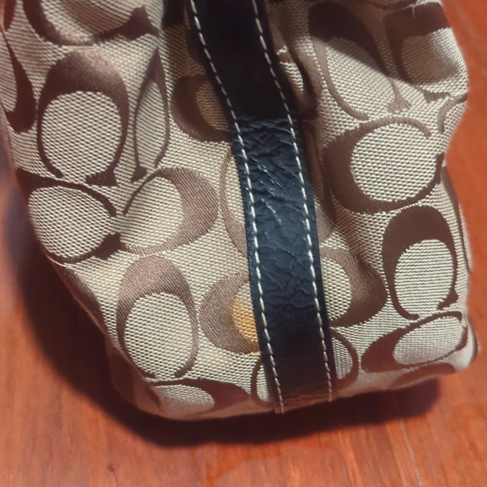 Coach Signature Penelope Satchel Brown & Black Bag Handles And Crossbody Options